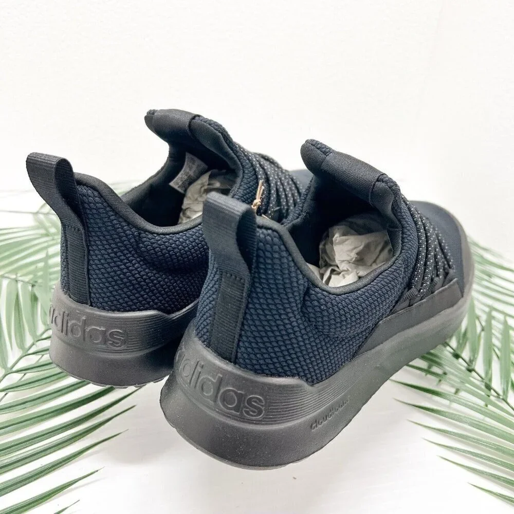 Adidas Light Racer Adapt 5.0 Black Slip-On Running Shoes Sz 7 NWB Comfort Gym